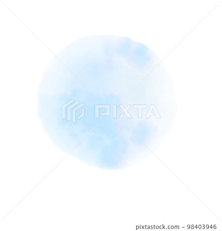 Watercolor treatment round blue 98403946