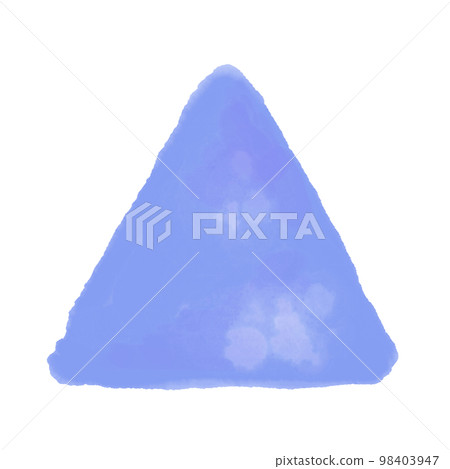 Watercolor treatment triangle blue Watercolor treatment triangle blue 98403947