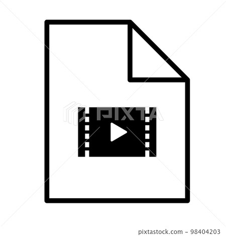 Video file icon. video file. vector. 98404203