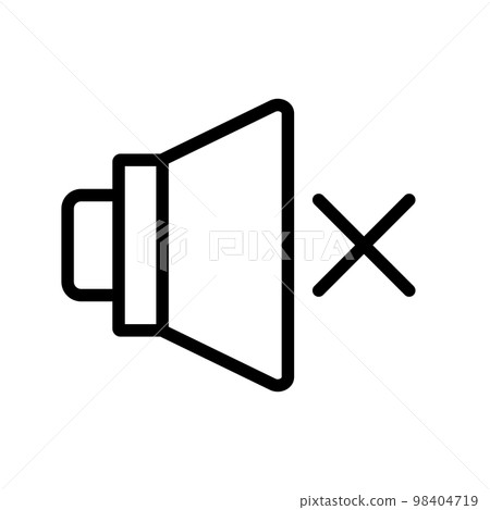 Simple audio mute icon. vector. - Stock Illustration [98404719] - PIXTA