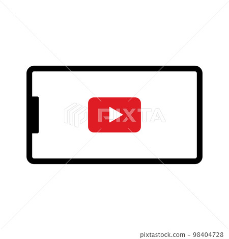 智能手機和視頻圖標。電影。向量。 智能手機和視頻圖標。電影。向量。 98404728