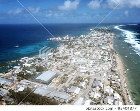 Ebeye island at Kwajalein Atoll, Marshall islands 98404877