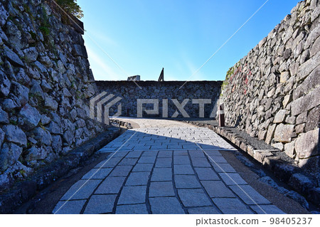 Stone walls and Honmaru Palace of Tamba Sasayama Castle Stone walls and Honmaru Palace of Tamba Sasayama Castle 98405237