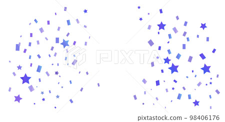 藍色紙屑和星星背景圖 98406176