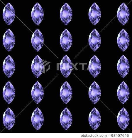 Marquise cut gemstone, birthstone illustration material, amethyst illustration, gem background illustration, mineral illustration 98407646