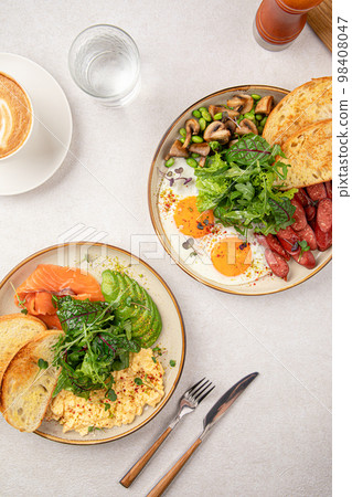 Different assorted breakfast set Different assorted breakfast set 98408047