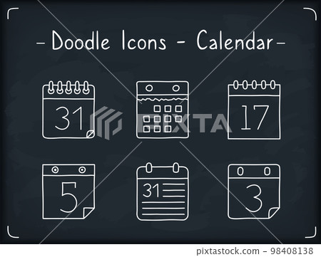 Calendar Doodle Icons 98408138