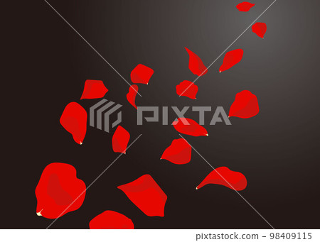 飄落的玫瑰插畫 98409115