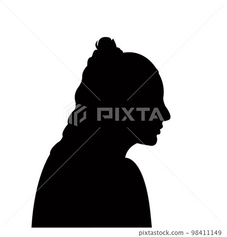 a woman head silhouette vector 98411149