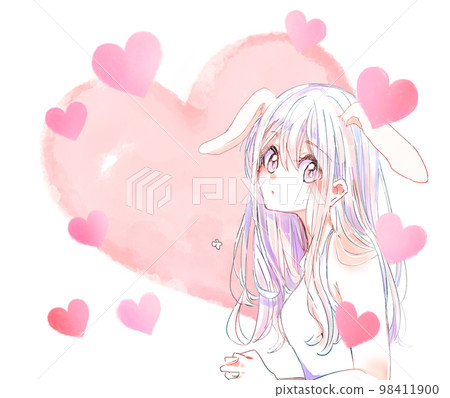 小動物少女兔耳心 小動物少女兔耳心 98411900