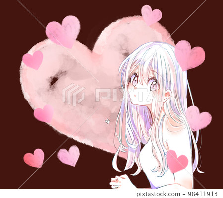 Transparent female heart 98411913
