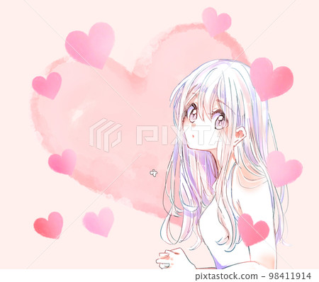 Transparent female heart Transparent female heart 98411914