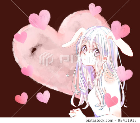 Transparent female heart Transparent female heart 98411915