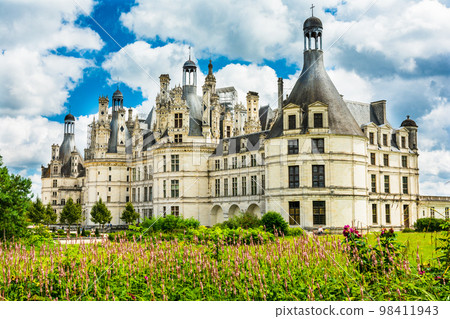 Chambord castle, the largest castle in the Loire Valley. UNESCO world heritage site in France. 98411943