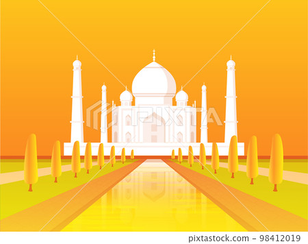 taj mahal background orange 98412019