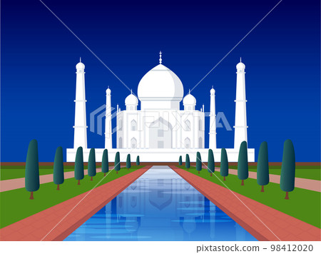 Taj Mahal and night sky Taj Mahal and night sky 98412020