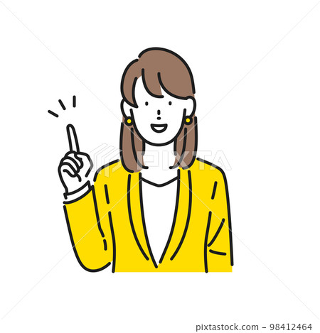 商業場景:解釋要點的女商人插圖 商業場景:解釋要點的女商人插圖 98412464