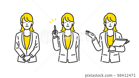 商務人士上半身插圖 98412471