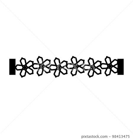Patterned Floral Bracelet Template for Cutting Machine and Jewelry Making 98413475