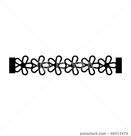 Patterned Floral Bracelet Template for Cutting Machine and Jewelry Making 98413479