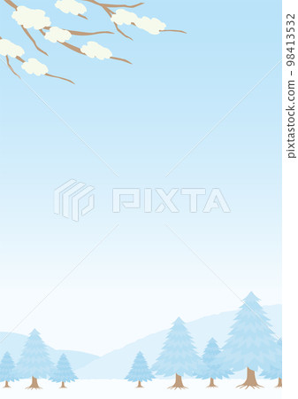 冬天的風景 illustration_vertical_2 98413532