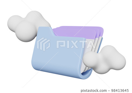 3d folder icon with cloud isolated. storage download, data transfering, datacenter connection network, minimal concept, 3d render illustration 3d folder icon with cloud isolated. storage download, data transfering, datacenter connection network, minimal concept, 3d render illustration 98413645