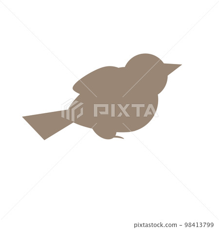 Bird silhouette on white background, vector illustration Bird silhouette on white background, vector illustration 98413799