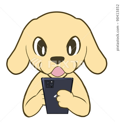 看智能手機的狗 98413852