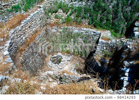 View to Ain el-Malik or Kings Spring in Ancient Byblos ruin, Jubayl, Lebanon 98414293