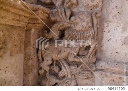 Exterior view to facade of Iglesia de San Juan Bautista de Yanahuara, Arequipa, Peru 98414303