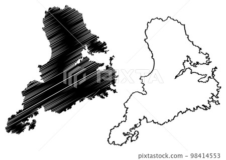 Stewart island (New Zealand) map vector illustration, scribble sketch Rakiura map 98414553