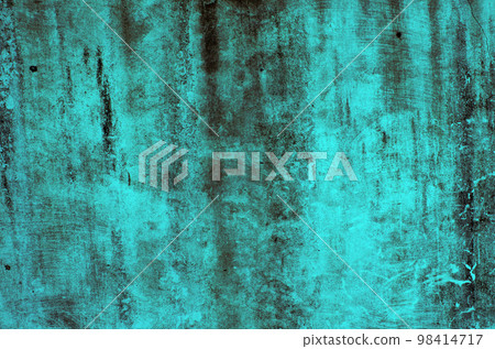 Blue green abstract background. Toned rough rock surface texture. Beautiful teal background with copy space for design. 98414717