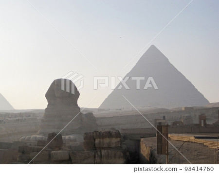 Sphinx and Pyramid in Egypt 98414760