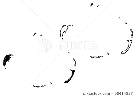 Cosmoledo Atoll island (Republic of Seychelles, Indian Ocean, Outer Islands) map vector illustration, scribble sketch Ile Sud Ouest, Grande, Menai, Pagode, Grand Polyte map Cosmoledo Atoll island (Republic of Seychelles, Indian Ocean, Outer Islands) map vector illustration, scribble sketch Ile Sud Ouest, Grande, Menai, Pagode, Grand Polyte map 98414857