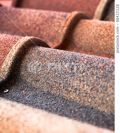 Old rusty wavy metal roofing slate Old rusty wavy metal roofing slate 98415128