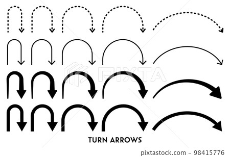 單色掉頭箭頭集 98415776
