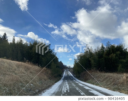 冬天風景一條路 冬天風景一條路 98416405