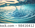Image of water droplets splashing on the water surface (AI generation) 98416412
