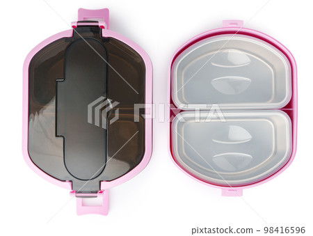 Plastic food container isolated on white background 98416596