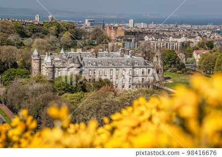 Palace of Holyroodhouse is residence of the Queen in Edinburgh, Scotland, UK 98416676