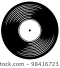 LP vinyl record album drawing, illustration for print. 98416723