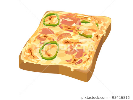 披薩吐司的插圖 98416815