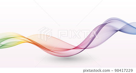 Colored transparent abstract wave flow. Wavy lines for brochure, website, flyer design. Colored transparent abstract wave flow. Wavy lines for brochure, website, flyer design. 98417229