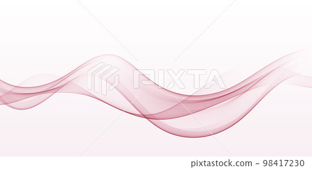 Red transparent abstract wave flow. Wavy lines for design brochure, website, flyer. Red transparent abstract wave flow. Wavy lines for design brochure, website, flyer. 98417230