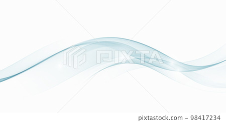White background with transparent smoky vector wave. White background with transparent smoky vector wave. 98417234