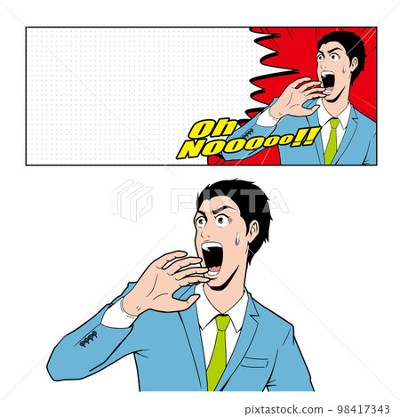 Amazing businessman of American comics touch 98417343