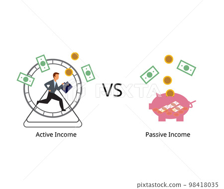 passive income compare with active income earned through effort or output 98418035