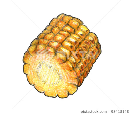 烤玉米手繪插畫 烤玉米手繪插畫 98418148