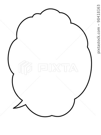 Simple vertical speech bubble 2-2 Simple vertical speech bubble 2-2 98418163