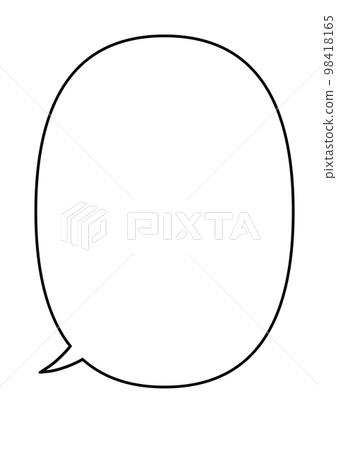 Simple vertical speech bubble 3-2 Simple vertical speech bubble 3-2 98418165